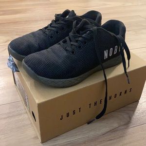 Nobull black with green soles